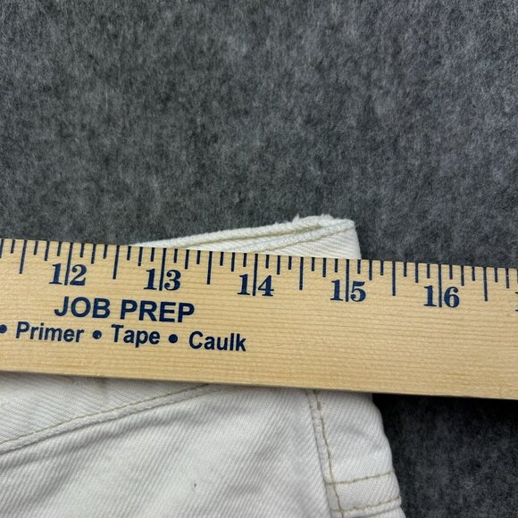 Zara High Waist Cropped Jeans Women's Size 30 Button Fly White Denim NWT - Picture 9 of 13